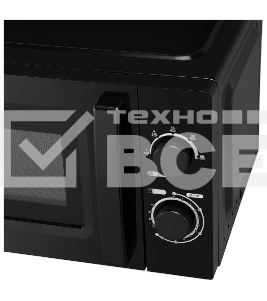 Микроволновая печь Hyundai HYM-M2008 черный, 20 л, 700 Вт, переключатели - поворотный механизм