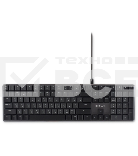 Клавиатура Oklick K953X (1901086) проводная, USB, черный/серый