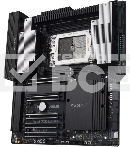 Материнская плата ASUS Pro WS TRX50-SAGE WIFI, sTR5, AMD TRX50, 4xDDR5, 4xSATA, 3xM.2, 1xSlimSAS, 1xPCI-E 5.0 x8, 1xPCI-E 4.0 x16, 1xPCI-E 4.0 x4, 2x 10Gb LAN, 2xUSB-A 2.0, 6xUSB-A 3.2 Gen 2, 1xUSB-C 3.2 Gen 2x2, 2x3.5 мм, 5.1, E-ATX