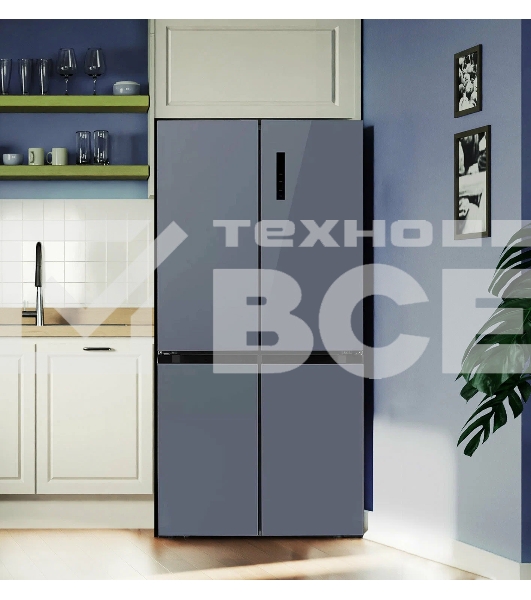 Холодильник LEX LCD450GbGID синий четырехкамерный 288/129л морозилка снизу