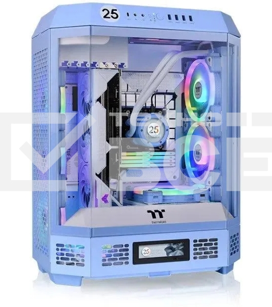 Корпус Thermaltake The Tower 600 Hydrangea голубой без БП ATX 13x120mm 9x140mm 4xUSB3.0 audio bott PSU