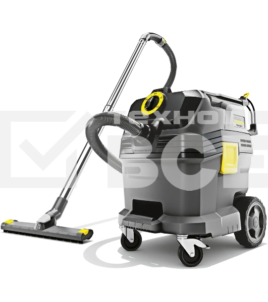 Строительный пылесос Karcher NT 30/1 Tact L серый, 1380 Вт, уборка сухая/сбор воды, пылесборник мешок/контейнер, 30 л
