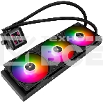 Водяное охлаждение для процессора Thermalright Frozen Warframe SE 360 ARGB Black (360mm, LED temp., Black, ARGB/ Fans: 3x120mm, 70.84CFM, 29.8dBA, 2000RPM/ Pump height 59mm, Rad thickness 27mm/ S: 1851, 1700, 1200, 115X, AM5, AM4), фото 1