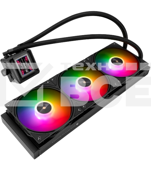 Водяное охлаждение для процессора Thermalright Frozen Warframe SE 360 ARGB Black (360mm, LED temp., Black, ARGB/ Fans: 3x120mm, 70.84CFM, 29.8dBA, 2000RPM/ Pump height 59mm, Rad thickness 27mm/ S: 1851, 1700, 1200, 115X, AM5, AM4)