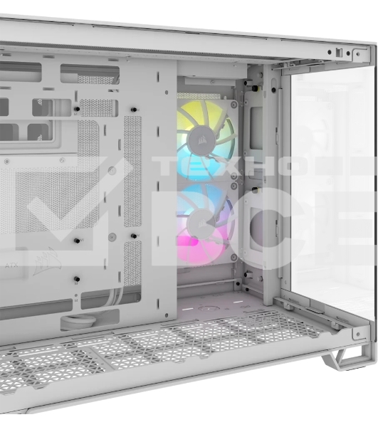 Компьютерный корпус без блока питания Case Corsair iCUE LINK 2500X RGb, Midi-Tower, TG, 2x120мм RGb, 2xUSB-A 3.2, 1xUSB 3.2 Type-C, mATX, mITX белый