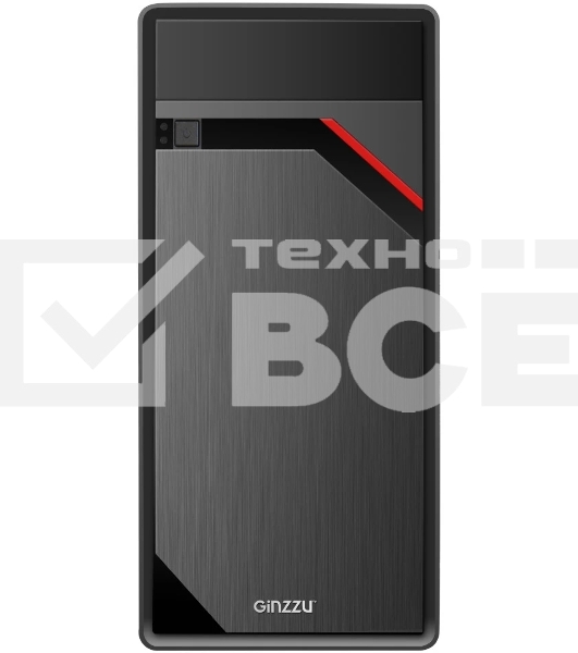 Компьютерный корпус Ginzzu D180 2*USB 2.0,AU w/o PSU