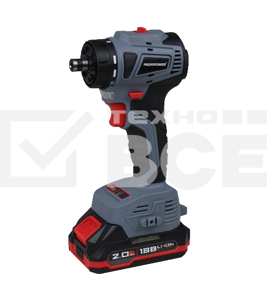 Дрель-шуруповерт аккумуляторная бесщеточная со съемным патроном ProfiPower MKBL-18BM (18В, 45Нм, Li-ion-2шт, 2.0А·ч, 0,8-10мм, бита, З/У,в кейсе)