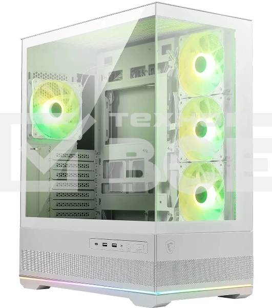 Компьютерный корпус MSI MAG Pano 110R PZ белый без БП ATX 6x120мм 7x140мм 2xUSB 3.0 1xUSB3.1 audio AirDuct bott PSU