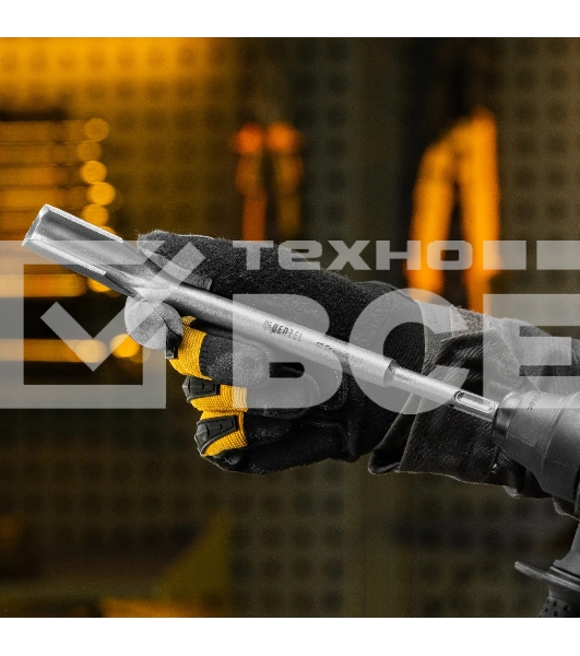 Зубило Denzel канальное, 14 х 22 х 250 мм, 40Cr, SDS PLUS