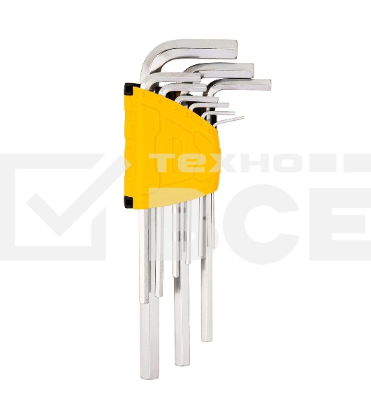 Набор шестигранных ключей Deli DL3590 9 шт. Размер: 1,5-10 мм. Материал: Cr-V. Хромированный.