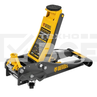 Домкрат гидравлический подкатной Denzel 3 т, 75-500 мм, быстрый подъем, низкий подхват, проф. 51250
