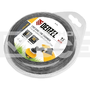 Леска для триммера Denzel Extra cord двухкомпонентная, квадрат 3,0 мм 15 м