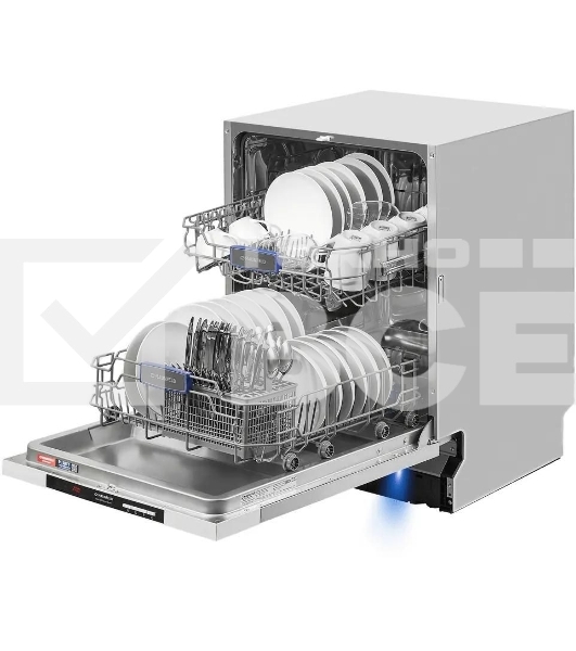 Встраиваемая посудомоечная машина Maunfeld MLP-122D Light Beam, серебристый, 59.8 см, 12 компл., 49 дБ, класс A++