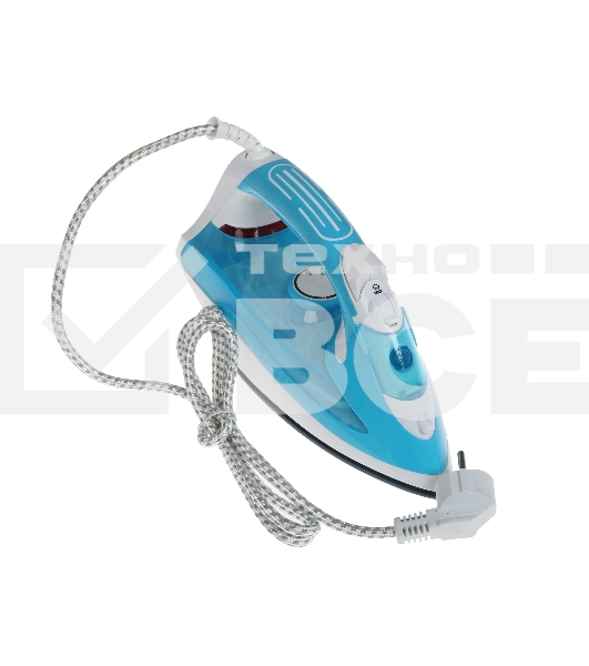 Утюг BBK ISE-2400 бирюзовый/белый, 2400 Вт, 35 г/мин, 140 г/мин, 280 мл