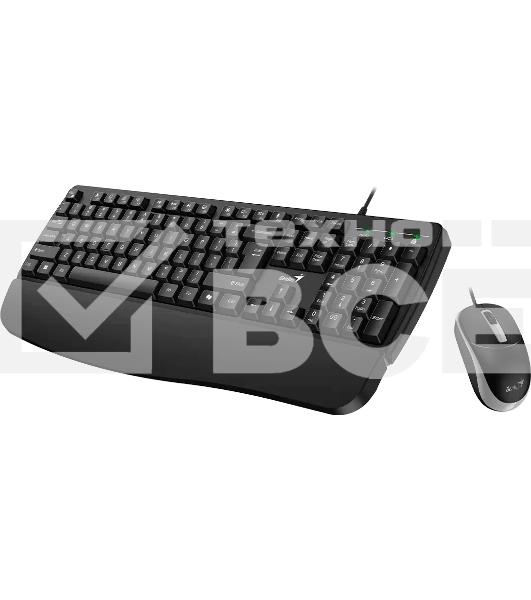 Комплект клавиатура+мышь Genius KM-123 проводной, USB, 1200 DPI, черный