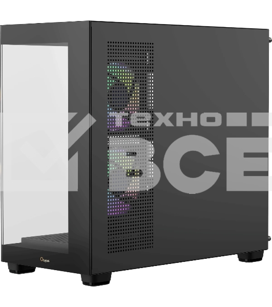 Корпус Ocypus Gamma C52 BK ARGB, Mini-Tower, чёрный, 3 x 120 мм