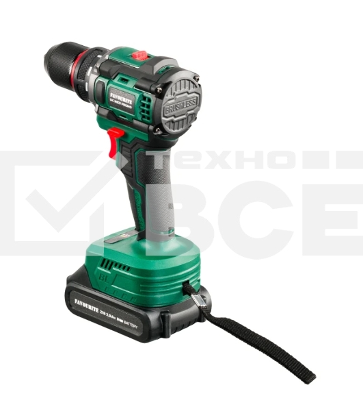 Дрель-шуруповерт FAVOURITE DC NB21 PROMO, 21 В, 2 Ач, 40 Нм, бесщеточный