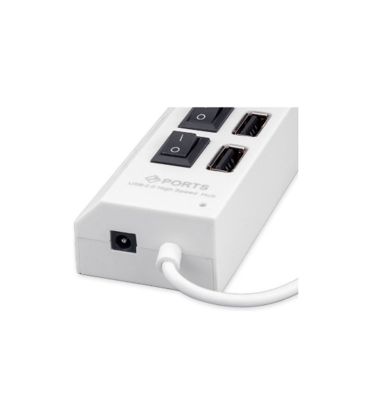 USB-концентратор Gembird UHB-243-ADW, USB 2.0, 4хUSB, USB или внешний адаптер питания