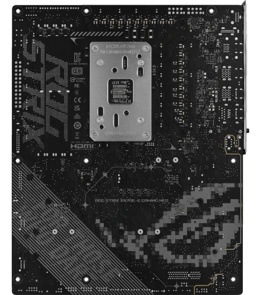 Материнская плата ASUS ROG STRIX X870E-E GAMING WIFI7 NEO, AM5, AMD X870E, 4xDDR5, 4xSATA, 5xM.2, 1xPCIe 5.0 x16, 1xPCIe 4.0 x16, 1xHDMI, 1x5Gb LAN, Wi-Fi 7, Bluetooth 5.4, 2xUSB-C 40Gbps (USB4 / Gen3x2), 2xUSB-C 10Gbps, 9xUSB-A 10Gbps, 2x3.5 мм, 7.1, ATX