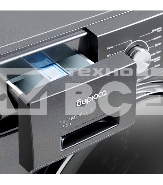Стиральная машина Бирюса WM-SL610/11 S серый, загрузка фронтальная 6 кг, 1000 об/мин, класс А++