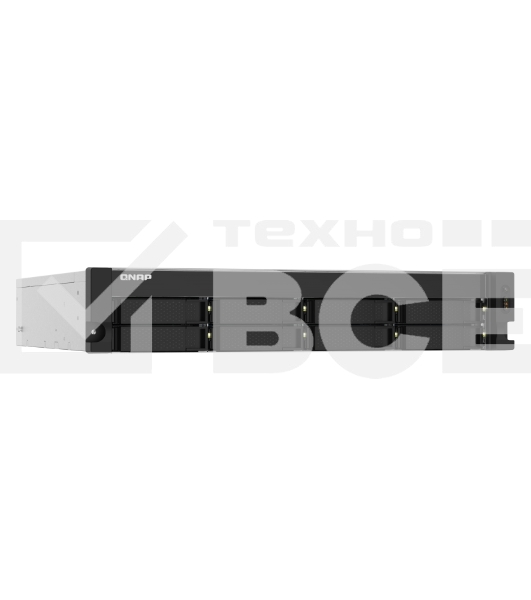 Сетевое хранилище без дисков SMB QNAP TS-832PXU-4G 8-Bay AL324 quad-core 1.7 GHz 2U rackmount NAS, 4GB DDR4 UDIMM RAM (max 1x16GB), SATA 6Gb/s, 2x 10GbE SFP+ LAN, 2x2.5 GbE LAN, 1x PCIe Gen2 x2 slot. W/o RAIL-B02