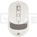 Мышь проводная Oklick 310M белый/серый, 2400 dpi, USB, кнопки - 4, фото 1