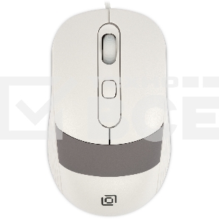 Мышь проводная Oklick 310M белый/серый, 2400 dpi, USB, кнопки - 4