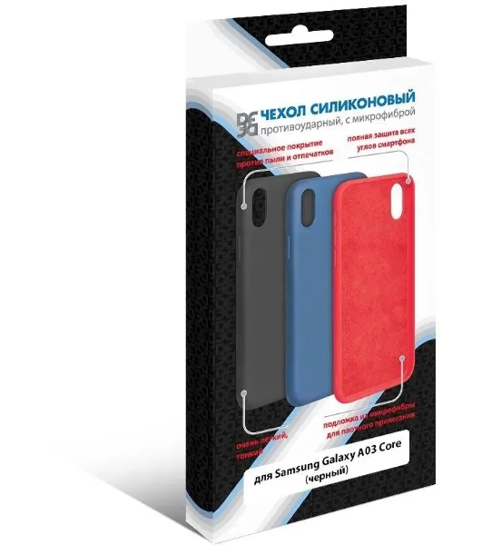 Чехол (клип-кейс) DF sOriginal-33, для Samsung Galaxy A03 Core, черный