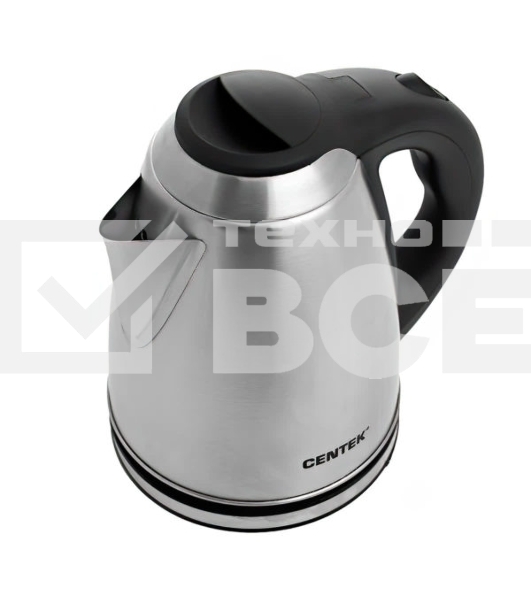 Чайник Centek CT-0049 металл 1,8л, 2000Вт, нерж крышка внутри и снаружи, нерж база, двойная защита