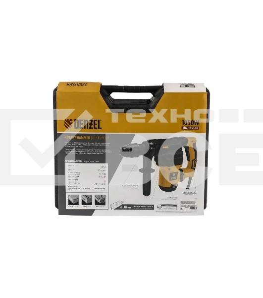Перфоратор электрический Denzel RHV-1050-38-max SDS-max 1050 Вт 10 Дж 2 плюс 1 реж 26620