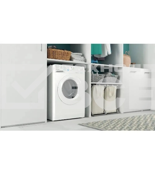 Стиральная машина Indesit BWSB 61051 WWV белый, загрузка фронтальная 6 кг, 1000 об/мин., класс: А