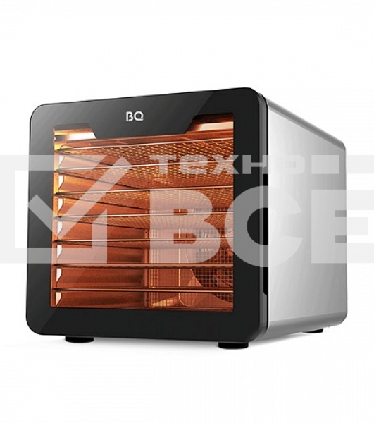 Сушилка для овощей и фруктов BQ FD9000 Black-Steel, Мощность 650 Вт