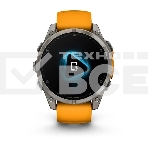 Смарт-часы Garmin Fenix 8 AMOLED Sapphire титановый серый, оранжевый 47мм, фото4