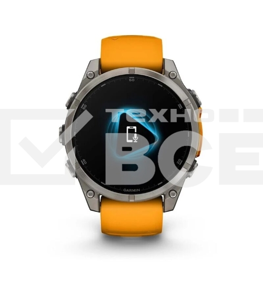 Смарт-часы Garmin Fenix 8 AMOLED Sapphire титановый серый, оранжевый 47мм