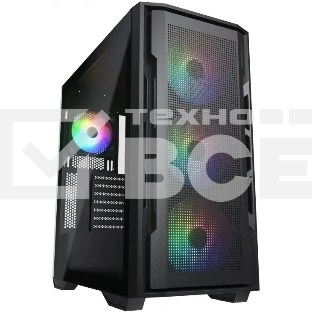 Компьютерный корпус Cougar Uniface X RGB V2 Black, 4x140мм ARGB PWM Fan, ARGB PWM Fan Hub, без БП, E-ATX