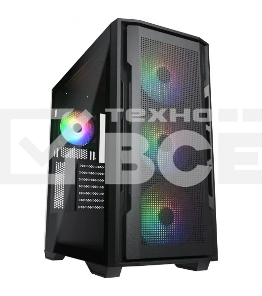 Компьютерный корпус Cougar Uniface X RGB V2 Black, 4x140мм ARGB PWM Fan, ARGB PWM Fan Hub, без БП, E-ATX