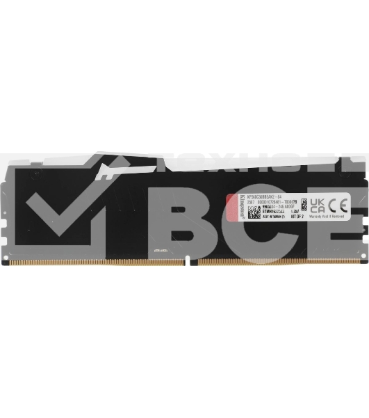 Оперативная память Kingston Fury Beast, DDR5, 64GB (2x32GB), 6000MHz, CL36, с радиаторами, RGB, черный