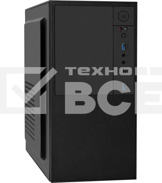 Компьютерный корпус Minitower ExeGate BAA-308U2-UNS350 (mATX, БП UNS350 с вент. 12см, 1хUSB/2хUSB 3.0, HD Audio, черный)