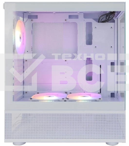 Компьютерный корпус 1STPLAYER MIKU Mi7-A белый, ATX, 3x120мм LED fans