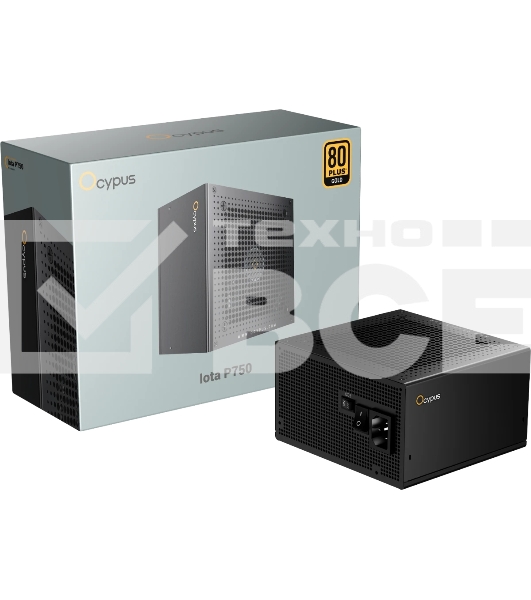Блок питания 750W Ocypus Iota P750 (ATX, 80 PLUS Gold, APFC, 20+4 pin, 120мм fan, PCI-E 6+2Px3, 8xSATA) (Iota-P750-G1FFBK024X-EU)