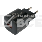 Сетевое зарядное устройство Cablexpert 20Вт, 3А, QC3.0/PD, 1xUSB, 1xType-C, черный, пакет, фото 1