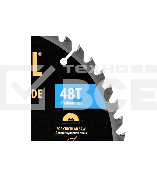 Пильный диск по дереву Denzel ф235 х 30 мм, 48 зубьев 733547