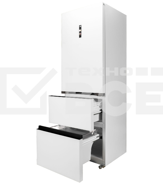 Холодильник DeLonghi DMFS 19PINF BB MATTEO белый трехкамерный 279/166л морозилка снизу, No Frost