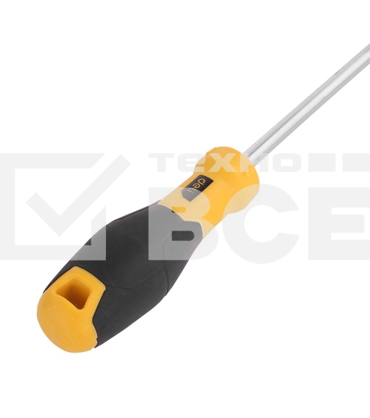 Крестовая отвертка Deli DL638250 PH3x250мм Материал: CR-V. Двухкомпонентная ручка. Хромированная.