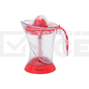 Соковыжималка Galaxy GL 0852 красный/прозрачный, цитрусовая, 50 Вт, 1000 мл, механическое