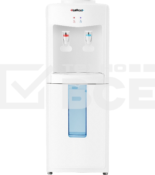 Кулер для воды Hotfrost V118E, верхняя загрузка, нагрев 90 °С, охлаждение 15 °С, белый