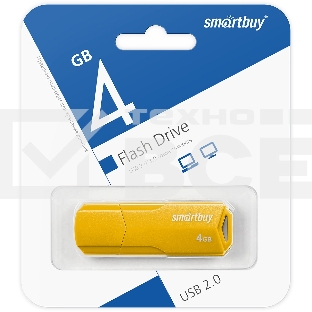 Флеш диск SmartBuy 4GB CLUE Yellow (SB4GBCLU-Y)