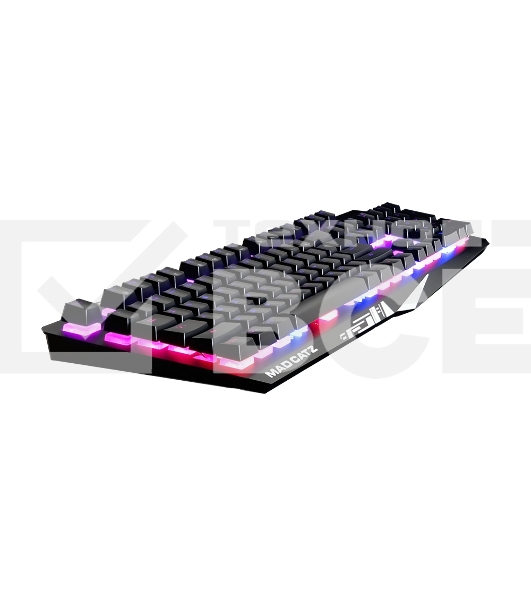 Mad Catz  S.T.R.I.K.E. 2  [БЕЗ РУССКОЙ РАСКЛАДКИ]  ENGLISH KEYBOARD LETTERS ONLY Игровая клавиатура чёрная (мембрана, RGB подсветка, аллюминиевая рама, USB)