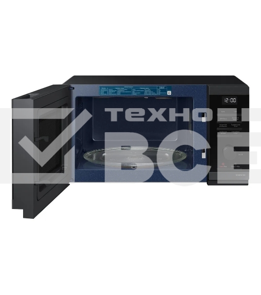 Микроволновая печь Samsung с грилем, MW4000D, 23 л, черная нержавеющая сталь