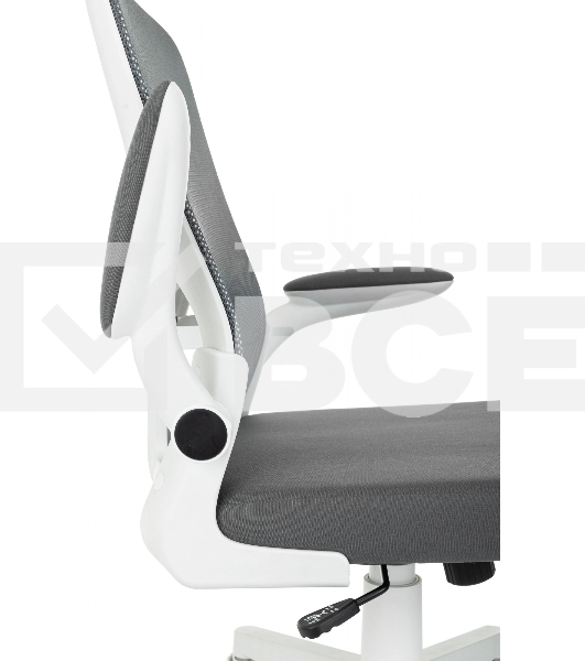 Кресло компьютерное Бюрократ ASTER N-W TW-04 Neo Grey темно-серый, сетка/ткань, крестов. пластик, пластик белый